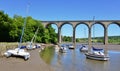 Cornish viaduct in St Germans Royalty Free Stock Photo