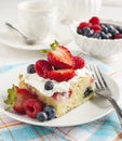 Cornmeal-berry sheet cake