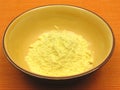 Cornmeal in a bowl of ceramic Royalty Free Stock Photo