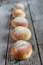 Cornmeal bread rolls, briosche round sandwich snack