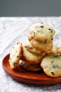 Cornmeal chocolate chunk cookies raisins Royalty Free Stock Photo