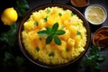 Cornmeal couscous porridge with fruit