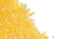 Cornmeal mush border on white Royalty Free Stock Photo