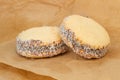 Cornstarch Sandwich Cookie filled with creme caramel