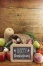 Cornucopia Filled with Fresh Fruits and Vegetables Royalty Free Stock Photo