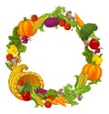 Cornucopia Gold Horn Of Plenty Vegetables Frame