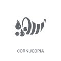 Cornucopia icon. Trendy Cornucopia logo concept on white background from United States of America collection