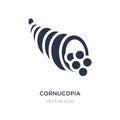 cornucopia icon on white background. Simple element illustration from Thanksgiving concept