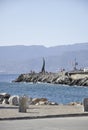 Agios Nikolaos, august 31st: Obelisk Horn of Amalthea from Agios Nikolaos on Crete island Royalty Free Stock Photo