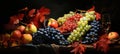 cornucopia, thanksgiving harvest halloween autumn fall, ai Royalty Free Stock Photo