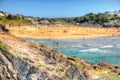 Cornwall coast Polzeath beach England United Kingdom in colourful HDR