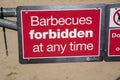 No Barbecues signs