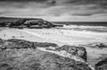 Cornwall England - view over the amazing landcape at the coastline