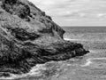 Cornwall England - view over the amazing landcape at the coastline