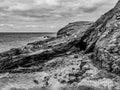 Cornwall England - view over the amazing landcape at the coastline