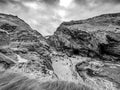 Cornwall England - view over the amazing landcape at the coastline