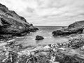 Cornwall England - view over the amazing landcape at the coastline