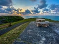 Cornwall sunset view over Atlantic Ocean Royalty Free Stock Photo