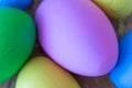 Coroful easter eggs soft focus background Royalty Free Stock Photo