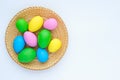 Coroful easter eggs isolated on the white background Royalty Free Stock Photo