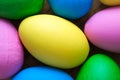 Coroful easter eggs soft focus background Royalty Free Stock Photo
