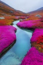 Corolful amazing river landscape, Generative AI Royalty Free Stock Photo