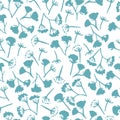 Corolla dill flower seamless pattern