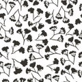 Corolla flower dill seamless pattern