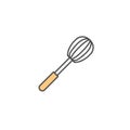 Corolla Whisk icon. Kitchen appliances for cooking Illustration. Simple thin line style symbol Royalty Free Stock Photo