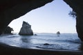 Coromandel Cove New Zealand through Arch Royalty Free Stock Photo