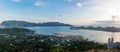 Coron Island and Cloudy Sky in Background. Philippines