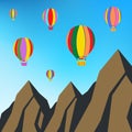 Hot air balloons in the sky