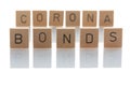 Corona bonds as protection against the economic downturn caused by the corona virus crisis in the euro zone Royalty Free Stock Photo