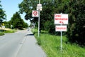 Corona / Drive In sign. Showing the way to the test station