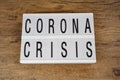 Corona Crisis