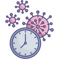 Corona infection time, Flat Style vector icon which can easily modify or edit