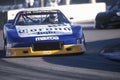 A Corona sponsored blue and white Mazda Trans AM in the Toyota Grand Prix Car Race in Long Beach, CA