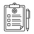 corona test report  Line Style vector icon which can easily modify or edit Royalty Free Stock Photo