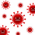 Corona virus background design is bright red, suitable for backgrounds, posters, greeting cards, flyers, covers, etc