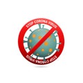 Corona virus ban icon design