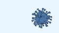 Corona Virus Banner Azure Cartoon Isolated with Color Background. Covid Microbiology And Virology Concept Covid-19. Virus banner.