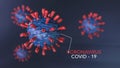 Corona Virus banner  - Microbiology And Virology Concept - 3D Illustration Royalty Free Stock Photo