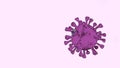 Corona Virus Banner Pink Cartoon Isolated with Color Background. Covid Microbiology And Virology Concept Covid-19. Virus banner.