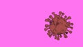 Corona Virus Banner Pink Cartoon Isolated with Color Background. Covid Microbiology And Virology Concept Covid-19. Virus banner.