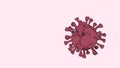 Corona Virus Banner Red Cartoon Isolated with Color Background. Covid Microbiology And Virology Concept Covid-19. Virus banner.