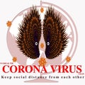 Corona virus break the chain artwork and message