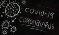 Corona Virus chalk illustration