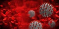 Corona Virus Coronavirus Epedemic Pandemic Covid-19 Concept. 3d render illustration Royalty Free Stock Photo