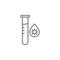 Corona Virus Covid 19 Blood Test Vector Icon Symbol Isolated On White Background