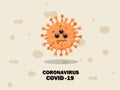 Corona Virus covid-19. Cartoon style coronal virus vector flat design outbreak. vector illustration